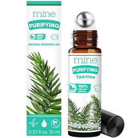 Mine Aceite De Árbol De Té, Aceite Esencial En Roll-On, Aceites De Árbol De Té Para La Piel, El Cabello, Las Uñas De Los Pies, Los Pies - Roll-On De 10 Ml(0,33 Fl Oz) 0,33 Onzas Líquidas(Paquete De 1)
