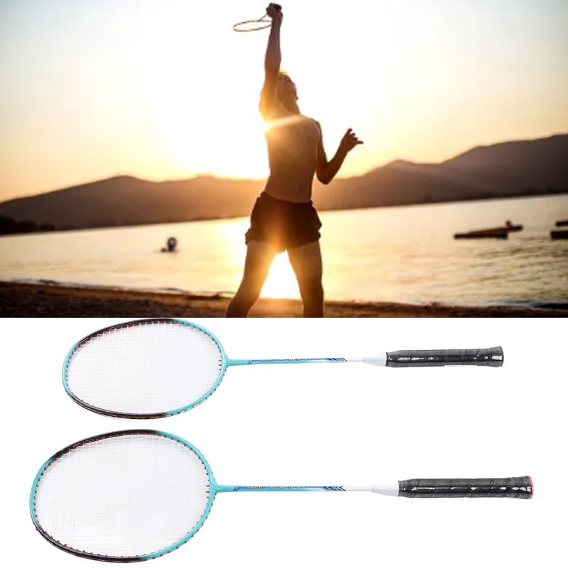 2 PCS X3 Badminton Rackets Iron Alloy Integrated Double Badminton