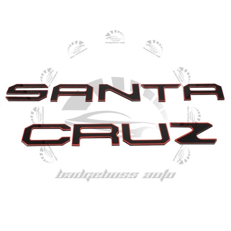 Unbranded 3D BLACK RED RAISED DOMED TAILGATE LETTERS REAR EMBLEM