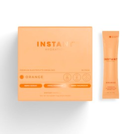 Instant Hydration Electrolytes Powder Packets - Citrus Orange Drink Mix - Zero Sugar - Keto, Vegan, Gluten-Free, Non-GMO - Boost Recovery, Brain Health, Muscle & Tissue Support- 30 Sticks