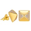 VEXXS S925 Diamond Stud Earrings for Men, 14K Real Gold