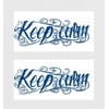 2 Blätter Temporäres Sprühe Tattoo Schrift Tattoo Unterarm Tattoo "keep