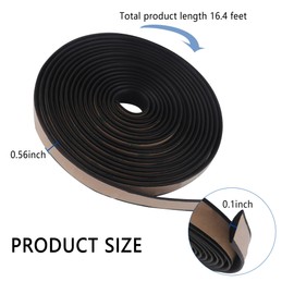 Car Windshield Seal Strip,Flexible Rubber Seal Strip Sunroof Sealing Strip,Multifunctional Car Weather Stripping for Front & Rear Windshield,Sunroof,Small Window,Sliding Door(16.4Ft)