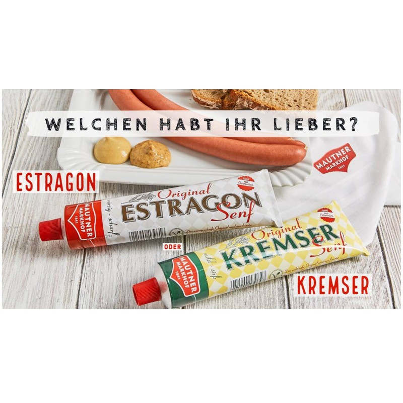 Mautner Kremser and Tarragon Mustard 2 x 100 g (7.05