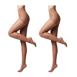 Conte elegant Modelling Women's Tights Pack of 2 - Active 40 Denier - Stimulates Blood Circulation Shaping Tights Women's Tights, Bronze