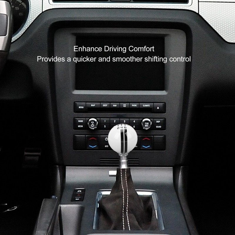 Gear Shift Knob with 3 Adapters Comfortable Grip 6 Speed