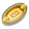 CIGARLOONG Cigar Ashtray Resin Desktop Cigar Holder with 2 Slots