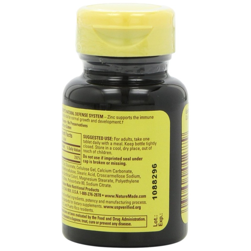 Nature Made Zinc 30mg, 100 Tablets (Pack of 6)