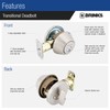 BRINKS - Transitional Single Cylinder Deadbolt, Satin Nickel - Built
