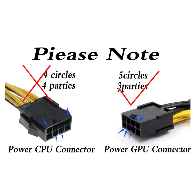zdyCGTime 2 Pack 8 Pin PCI-E PCI Express Graphics Video