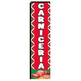 Carniceria (Meat Market) Business Advertising Rectangle Feather Banner Swooper Flag for Business, 3x12ft Replacement Square Flag Only