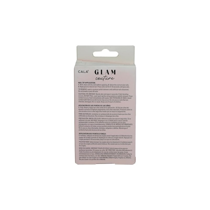 CALA - "Glam Couture" uñas postizas con punta de color