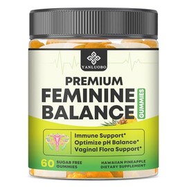 YANLUOBO Premium Feminine Balance Gummies - Women's Health & Wellness Support | PH Balance & Comfort, Immune Support | Vegan Pineapple Flavor, Gluten-Free Non-GMO, 60 Count
