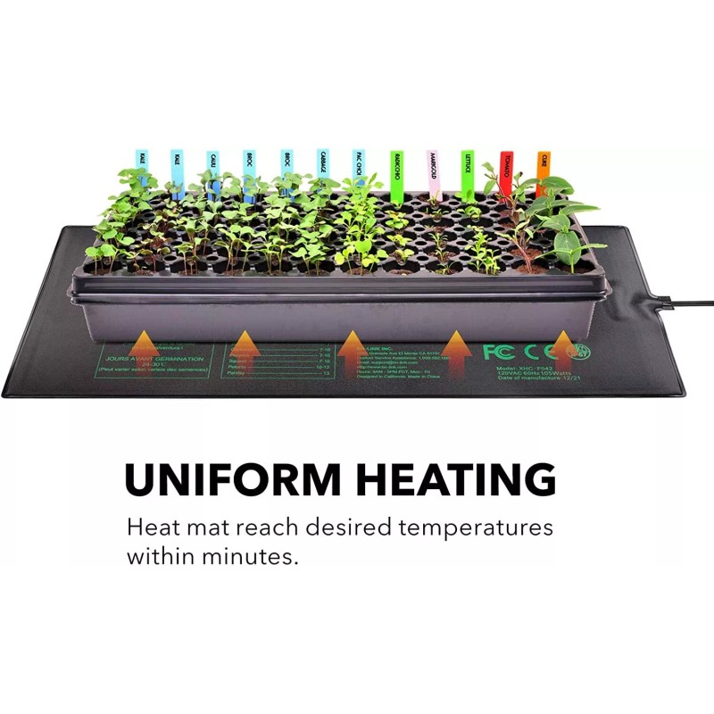 BN-LINK Durable Seedling Heat Mat Warm Hydroponic Heating Pad 48x20.75
