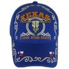 Texas Lone Star State Adjustable Baseball Cap with Flag and