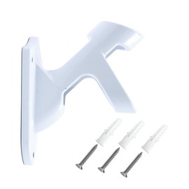 Tiardey White Double Position Flag Pole Holder Mounting Bracket with Hardwares - Made of Aluminum alloy - Strong and Rust Free Coated - 1in Inner Diameter