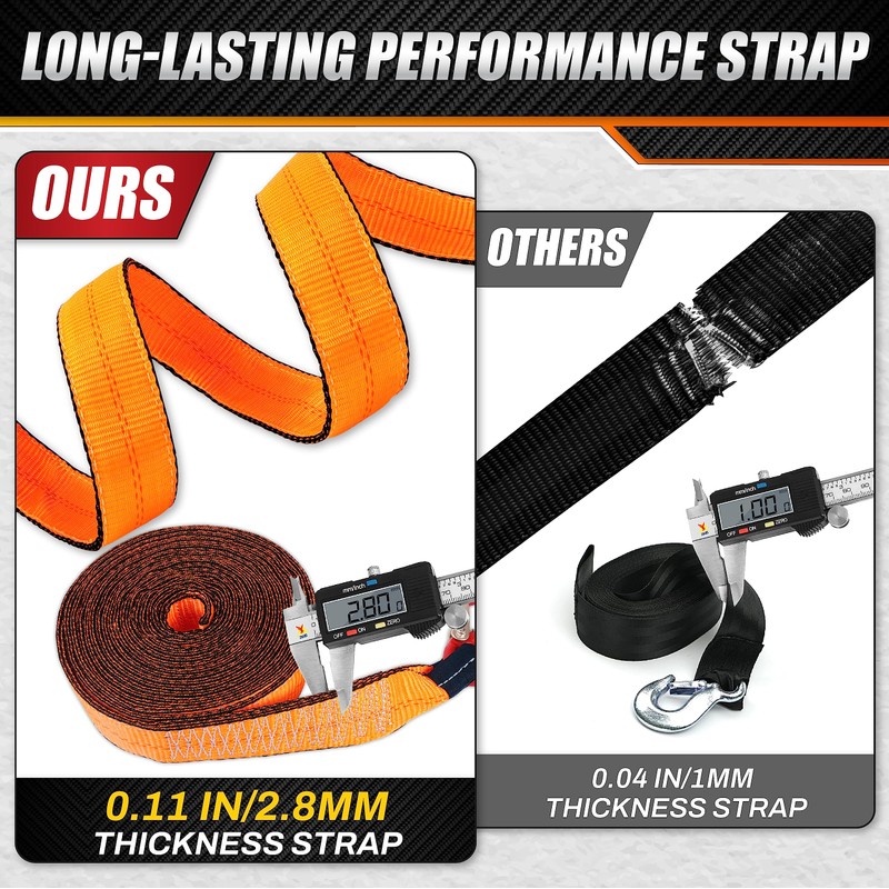 [PREMIUM] Boat Trailer Winch Strap With Supper Steel Hook, 15000