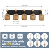 5 Light Bathroom Vanity Light Fixtures, Rustic Style Wood Bathroom