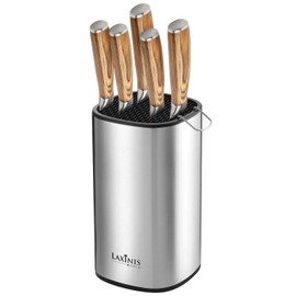 Universal Knife Block, Stainless Steel Knife Holder, Knife Organizer, Modern Rectangular Design, 8.5” by 5”(knives not included)