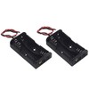 WAYLLSHINE 2Pcs 2 x 1.5V AA Battery Holder Case Box,