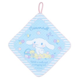Sanrio 631060 Cinnamoroll Towel Set of 3 with Loop, Cinnamoroll, Cinnamoroll, Washing Towel Character, 10.6 x 0.1 x 10.6 inches (27 x 0.2 x 27 cm)