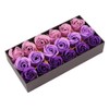 Jabón De Rosas Con Degradado Morado, Jabón Artesanal Caja De