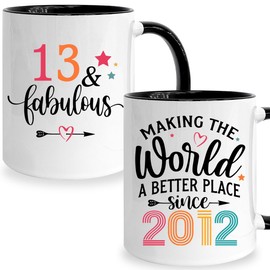Pfkfo 13th Birthday Gifts for Her, 13 Years Old Birthday Gifts for Girls, Birthday Gifts for 2011 Girls, Cute Mug Birthday Gifts for 13 Year Old Girls, Daughter, Niece, Granddaughter, 11Oz