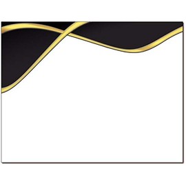 Spirit Border Laser & Inkjet Certificate Border Paper (100 Certificates, Black/Gold)