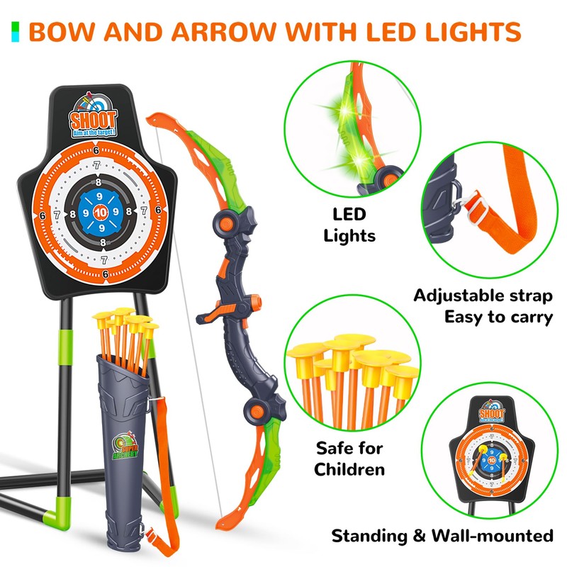 GMAOPHY 2 Pack Bow and Arrow Toy for 5 6