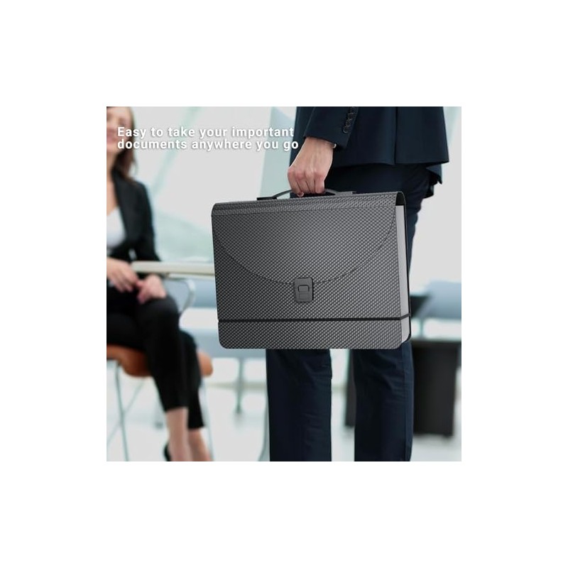 Vanulee 25 Pockets File Organiser Box File Folder Document Organiser