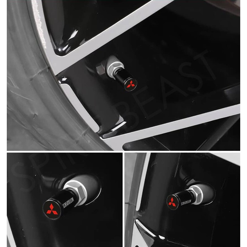 SPIRIT BEAST Air Valve Cap, Suitable for Mitsubishi, Black