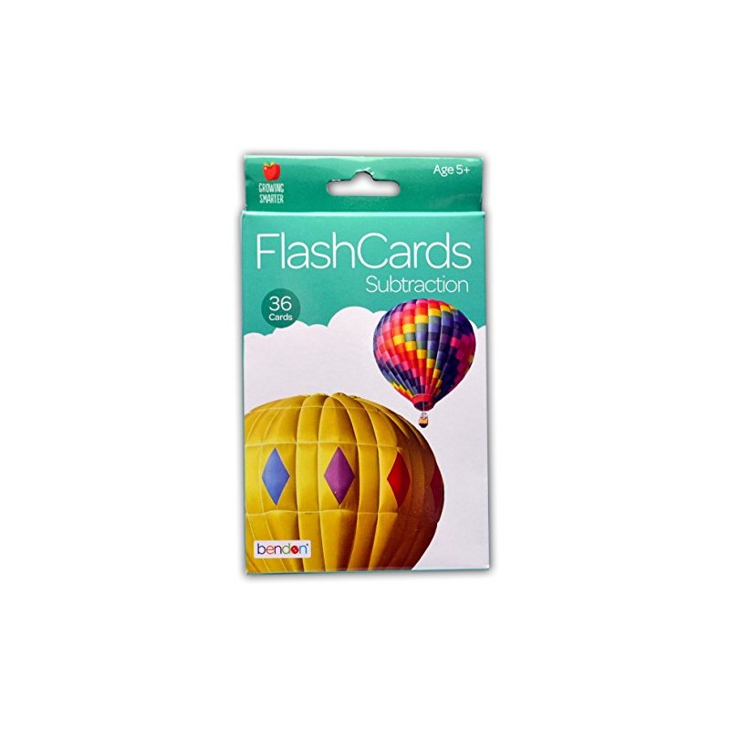 Bendon Subtraction Flash Cards Double Sided - 36 Count