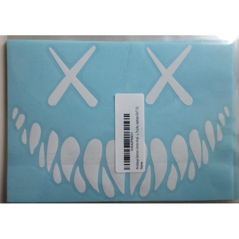 Printbeat Demon Smile Vinyl Decals Stickers for Cars, Vans, Trucks,