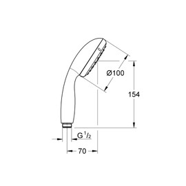 F. GROHE GRO27940000 Vitalio Start 100 Handheld Shower