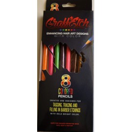 GraffEtch  Graff Etch Graff Etch Barber Pencils GraffEtch waterproof sale Free Sharpener - 8 White Pencils