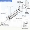 Cylinnda Extra-Long Cam Locks, 2-1/8 Inch, Keyed Alike, Set of