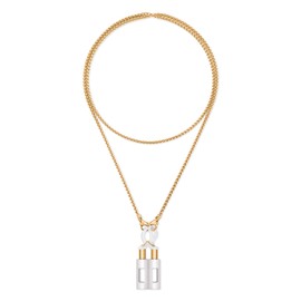 Raueupo Strong Magnetic Anti-Lost Straps for AirPods, Sports Headphone Chain Lanyard Compatible with AirPods 4/1&2 / 3rd / AirPods Pro 1st&2nd, Neck Rope Cord (Gold, Flower Basket)