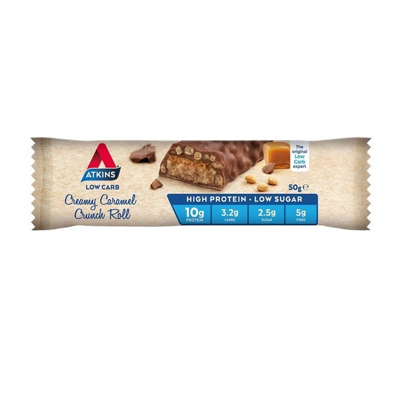Atkins Advantage Creamy Caramel Crunch Roll Bars 50g X 15 (Expiry 26.03.2024)