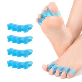 4Pcs Toe Separators,Premium Gel Toe Spacers,Bunion Corrector for Women/Men,for Bunion Correction,Toe Spacers,Toe Stretcher for Plantar Fasciitis,Hammer Toes,Claw Toes,Foot Pain for Men and Women