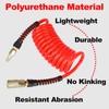 Keepro Durable Polyurethane Recoil Air Hose, 1/4 Inch ID By