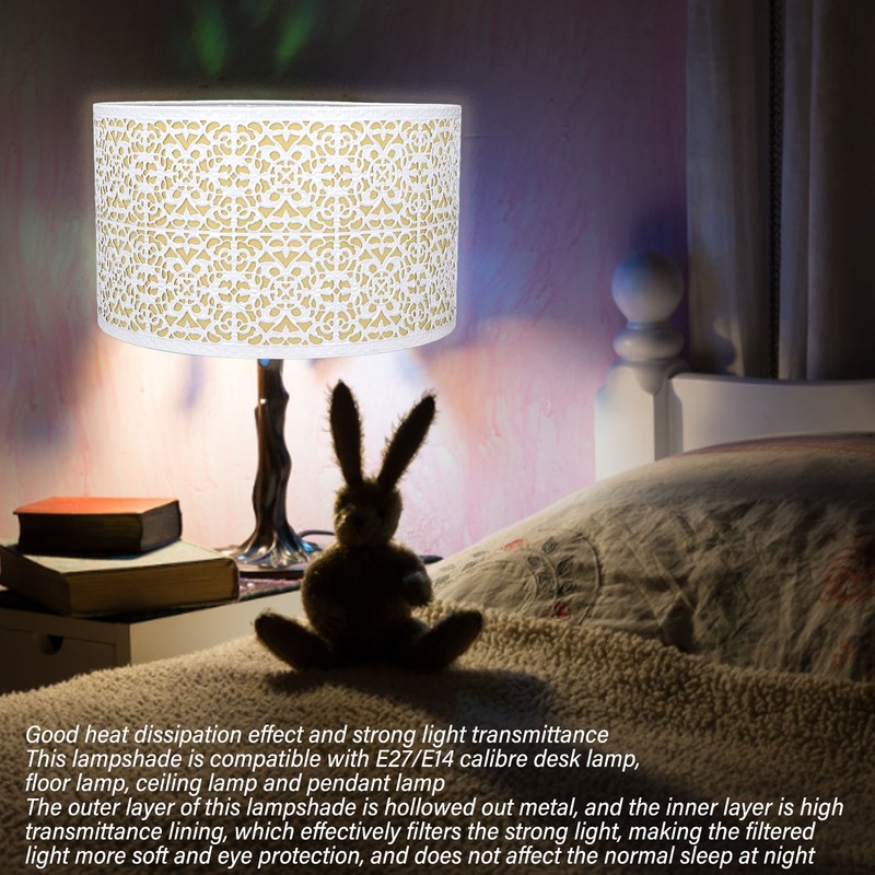 Metal Lampshade Hollow Out Table Light Shade for E27 E14