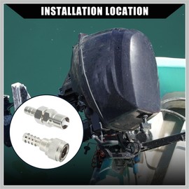 RATCHROLL 5/16" Boat Fuel Connector Male Female and Locking Nut for Nissan 2/4-Stroke Engine/Marine Boat Motor Fuel Tank Connector/Stainless Steel / 1 Set Replacement Car Parts