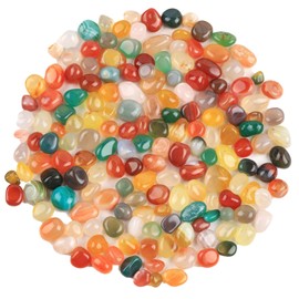 JDCMEI 250 g Gemstones for Children, 15-20 mm Colourful Gemstone Mix, Tumbled Stones, Colourful Semi-Precious Stones, Lucky Stones for Gemstone Game, Small Gemstones for Decoration, Gemstone Game