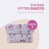 Indus Textiles 2 Pack Cot Bed Fitted Sheets Easy Care