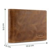 Klondike 1896 Mountain Arthur Landscape Buffalo Leather RFID Wallet, Cognac,