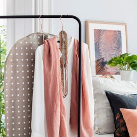 Compactor Rivoli Suit Cover Bag 60 x 100cm, Cappuccino/White