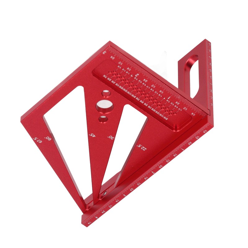 Woodworking Ruler Multifunctional Angle Measuring Ruler Aluminum Alloy Square Tool