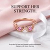 Birthstone CZ Breast Mother's Day Unique Band Rings for Women