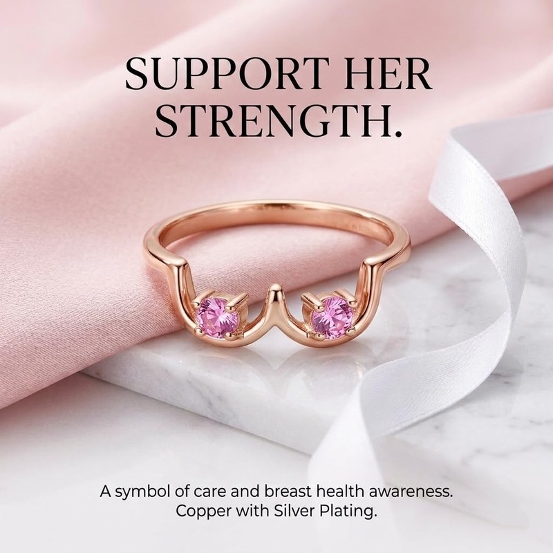 Birthstone CZ Breast Mother's Day Unique Band Rings for Women