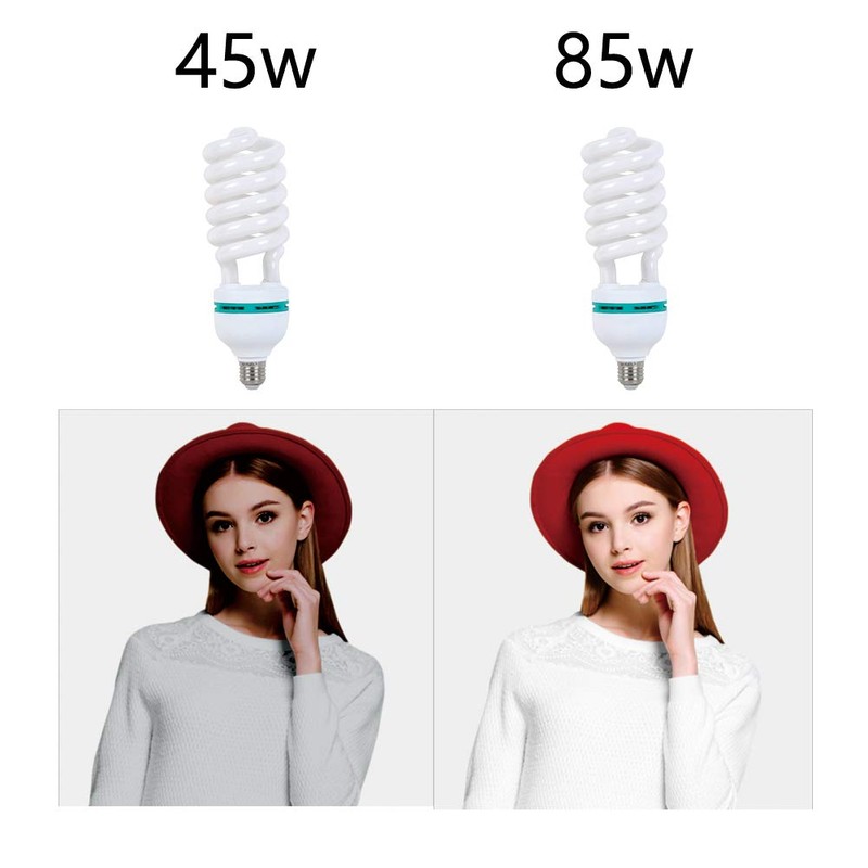 AQIRUI 85W Light Bulb 5500K CFL Daylight Spiral Softbox Bulb